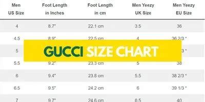 gucci sandal size chart|Gucci sneakers size 4.